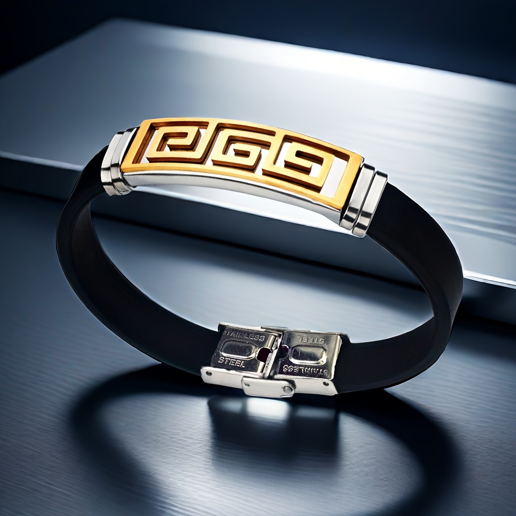 Men's PU Leather Bracelet with Great Wall Pattern